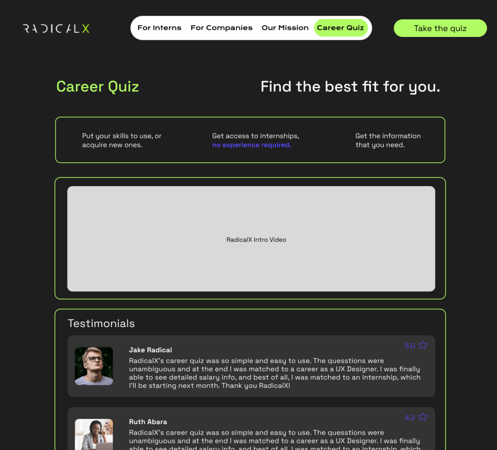 Career Quiz Home Style 2